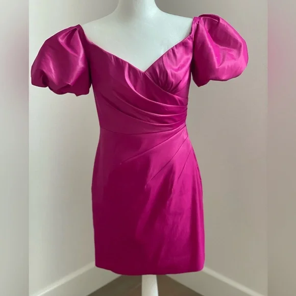 white christmas dresses Vintage St. John for Neiman Marcus Ruffle Shoulder Cocktail Dress – Recess main image 1
